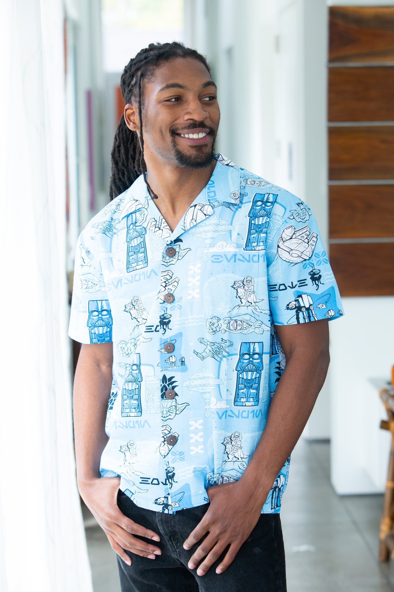 star wars dress shirts Star Wars Celebration x Geeki Tikis® Men's Aloha Shirt – Beeline Creative, Inc
